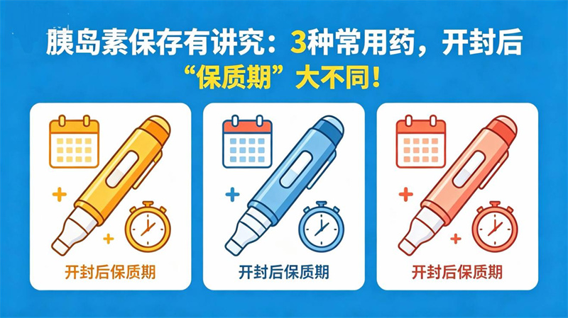 胰岛素保存有讲究：3种常用药，开封后“保质期”大不同！